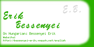 erik bessenyei business card